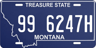 MT license plate 996247H