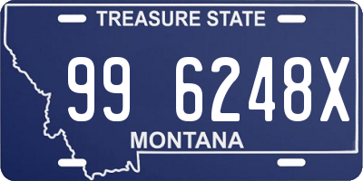 MT license plate 996248X