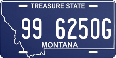 MT license plate 996250G