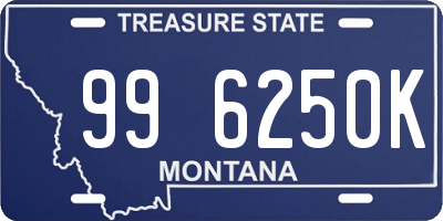 MT license plate 996250K