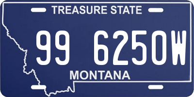 MT license plate 996250W