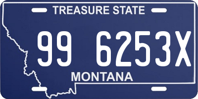 MT license plate 996253X