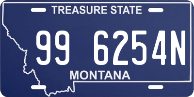 MT license plate 996254N