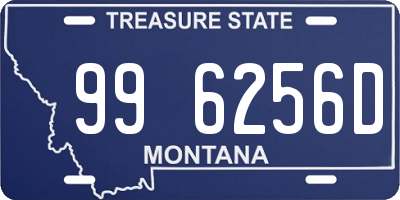 MT license plate 996256D