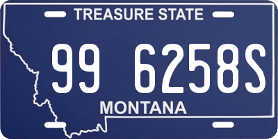 MT license plate 996258S