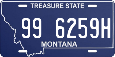 MT license plate 996259H