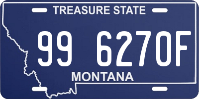 MT license plate 996270F