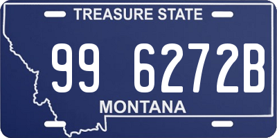 MT license plate 996272B