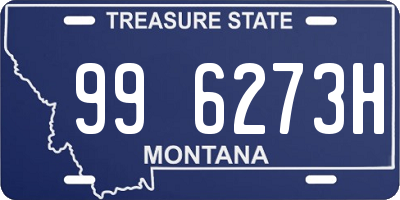 MT license plate 996273H