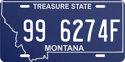 MT license plate 996274F