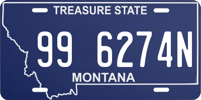 MT license plate 996274N