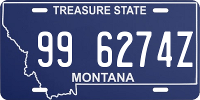 MT license plate 996274Z