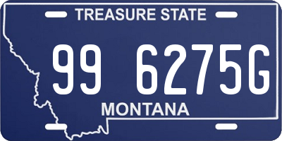 MT license plate 996275G