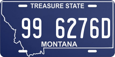 MT license plate 996276D