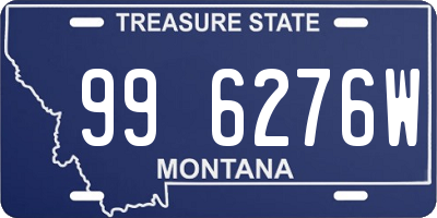 MT license plate 996276W