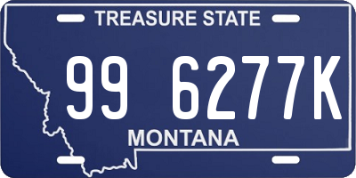 MT license plate 996277K