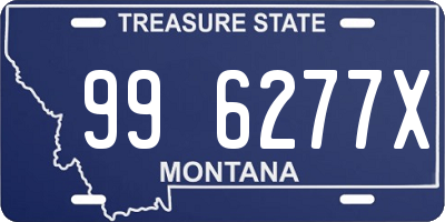 MT license plate 996277X