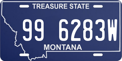 MT license plate 996283W