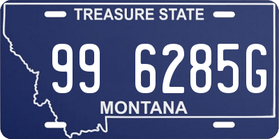 MT license plate 996285G
