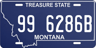 MT license plate 996286B