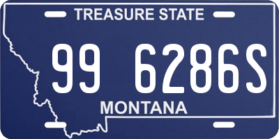 MT license plate 996286S