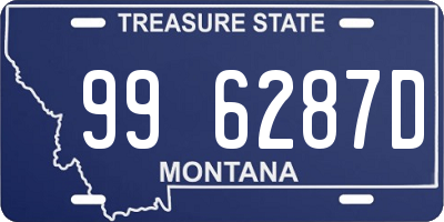 MT license plate 996287D