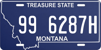 MT license plate 996287H