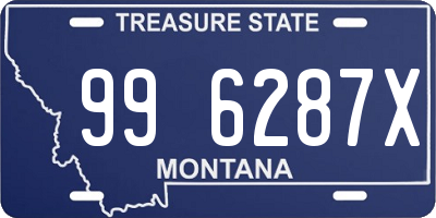 MT license plate 996287X