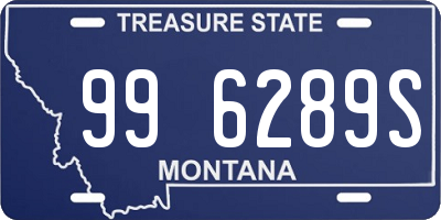 MT license plate 996289S