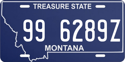 MT license plate 996289Z