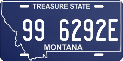 MT license plate 996292E