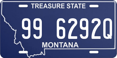 MT license plate 996292Q