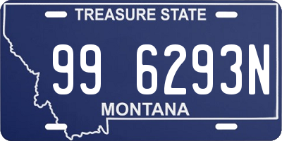 MT license plate 996293N