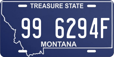 MT license plate 996294F