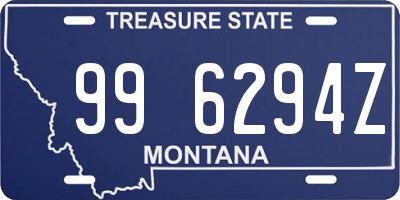 MT license plate 996294Z