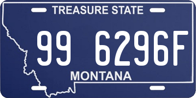 MT license plate 996296F