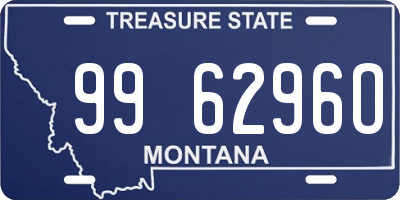 MT license plate 996296O