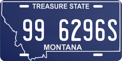 MT license plate 996296S