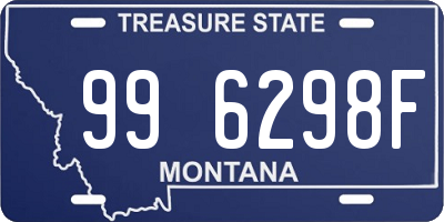 MT license plate 996298F