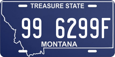 MT license plate 996299F