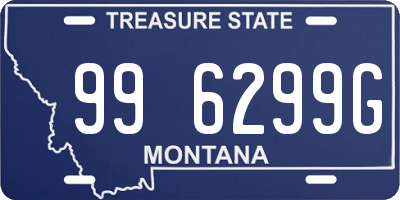 MT license plate 996299G