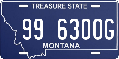 MT license plate 996300G