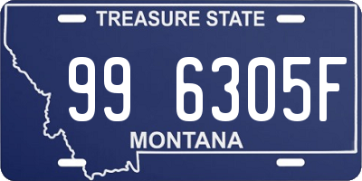 MT license plate 996305F