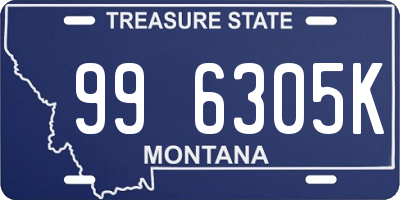 MT license plate 996305K