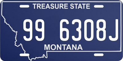 MT license plate 996308J