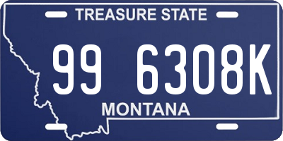 MT license plate 996308K