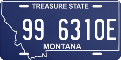 MT license plate 996310E