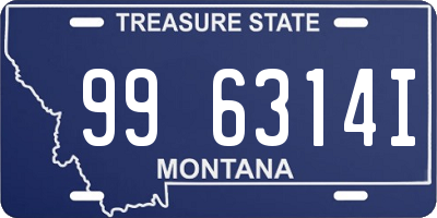 MT license plate 996314I