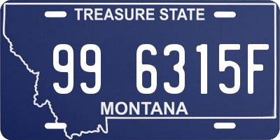 MT license plate 996315F