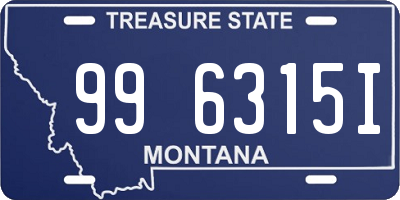 MT license plate 996315I